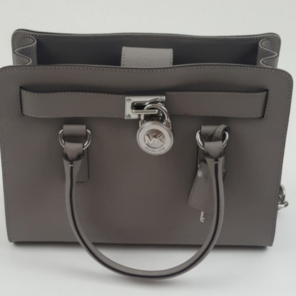 Michael Kors Pearl Grey Hamilton Satchel